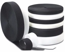 Hook and Loop sew-on black,white,red, beige, gray & hunter green ,10 or 27 yards