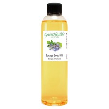 Borage Seed Carrier Oil - 8 fl oz - Clear Plastic Bottle w/ Cap - GreenHealth