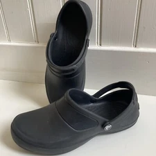 Crocs Mercy Women's Size 7 Black Slip On Non-Slip Work Clogs Sandals