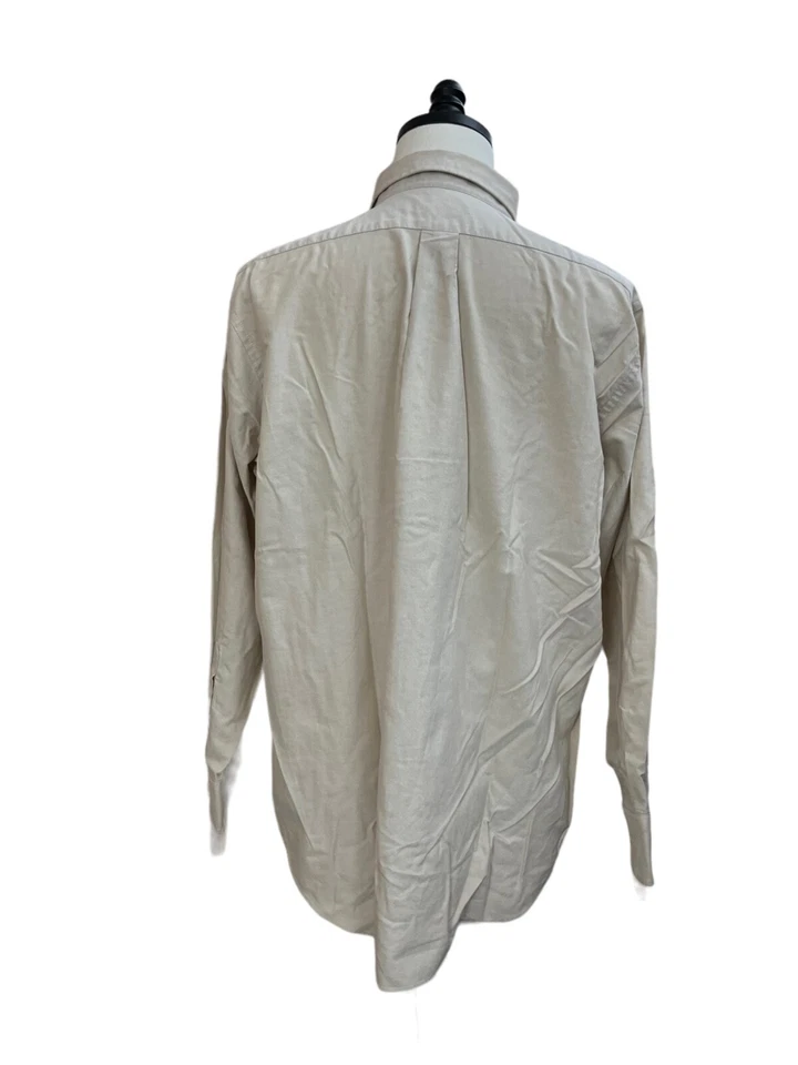 Chaps Mens Light Tan Classic Fit Oxford Dress Shirt XL - Image 3 of 4