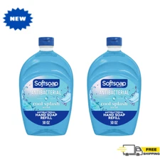 Softsoap Antibacterial Liquid Hand Soap Refill, Cool Splash, 50 Fl Oz ( 2 Pack)