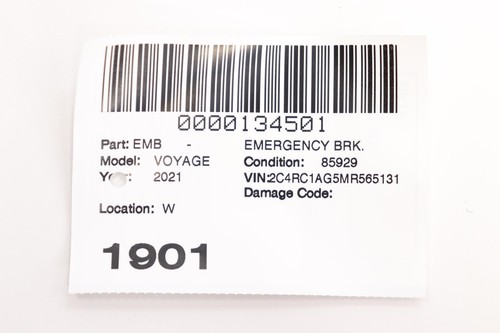 2020 - 2025 CHRYSLER VOYAGER EMERGENCY PARK PARKING BRAKE SWITCH BUTTON OEM - Picture 11 of 11