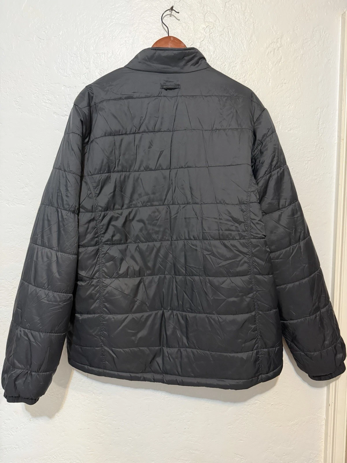 Mercedes Benz Port Authority Puffer Jacket Men XL Black Lightweight Logo image 7