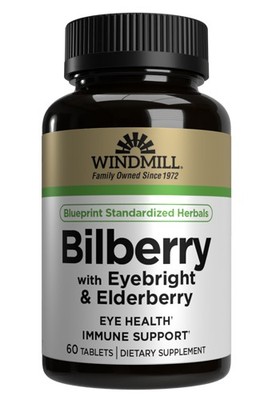 Bilberry with Eyebright & Elderberry  Eye Health & Immune Support Supplement 60T