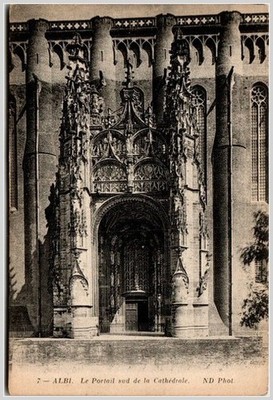 Antique French Albi Cathedral Photogravure Postcard Pre-1907 France