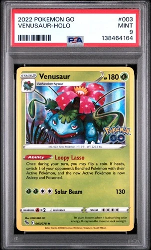 2022 POKEMON GO #003 VENUSAUR-HOLO PSA 9