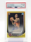 NOA ESSENGUE 2025-26 BOWMAN CHROME YELLOW REFRACTOR ROOKIE AUTO /75 PSA 9 Q1405