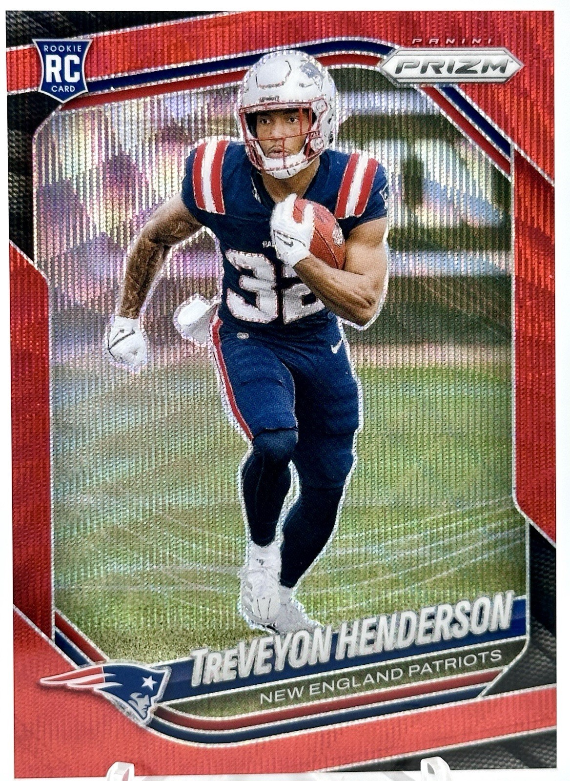 2025 Panini Prizm TreVeyon Henderson Red Wave Prizm Rookie Card /149 #343