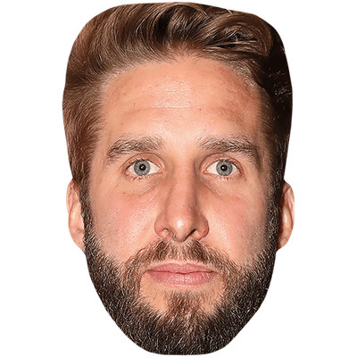 Shawn Booth (Bart) Promi Maske, flaches Kartengesicht, Kostüm Maske
