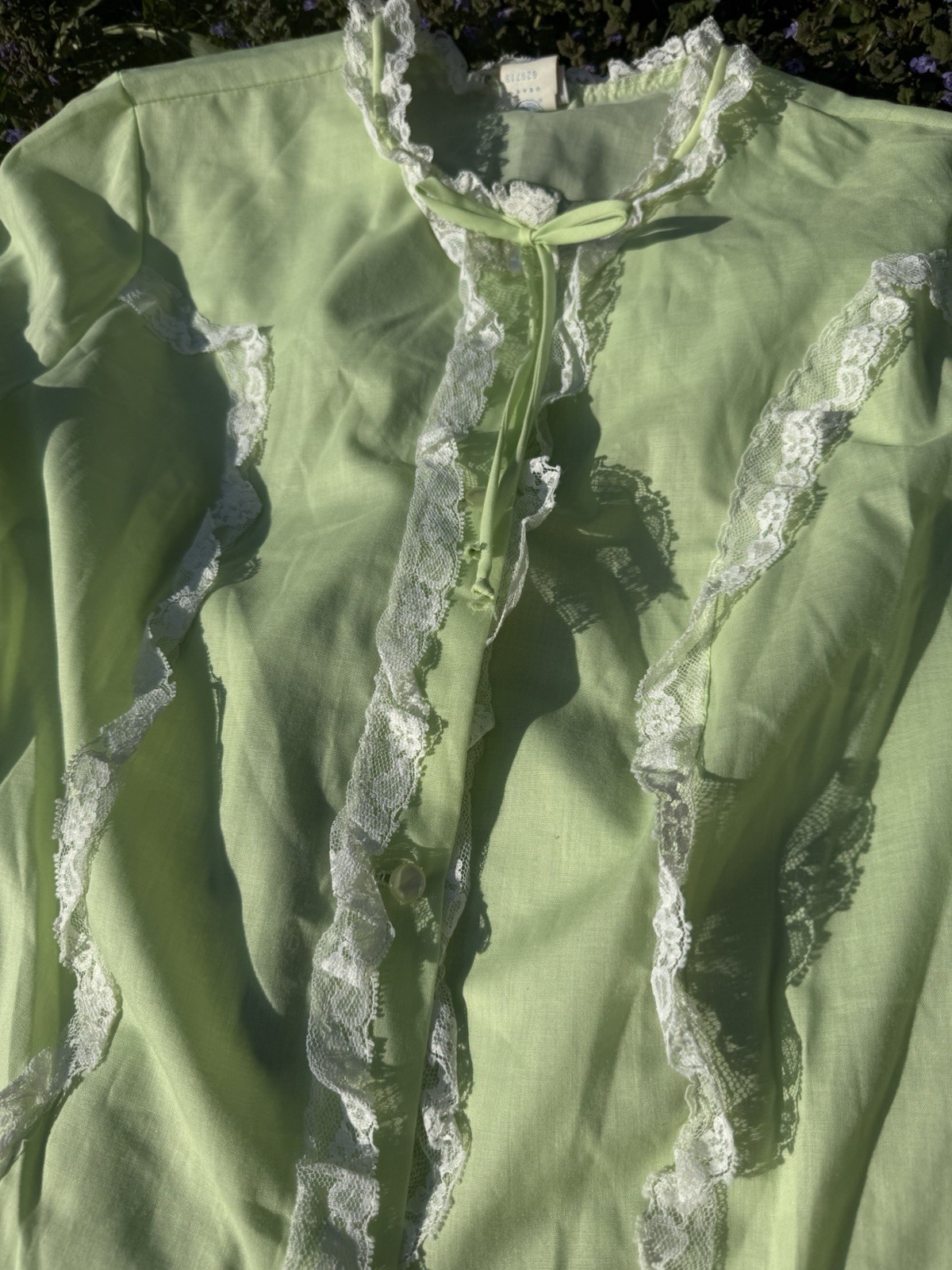 1960s Carol Brent Mint Green Nightgown Bloomers 2 Piece Lingerie 