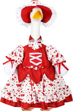 Valentines Porch Goose Outfit Costume for 23" High Cement or Plastic Goose Cl...