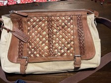 MO AND CO BAGS TOTE/BRIEFCASE. Leather/Canvas Great Condition