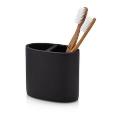Matte Black Toothbrush Holder for Vanity Countertops, Small Toothbrush Holder...