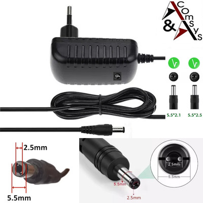 Power supply transformer AC adapter 12V 1A 1000mA LED SMD RGB strip hollow plug 5.5*2.5