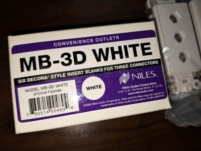 Niles Audio MB-3D White box Of 6 Plates New Old Stock