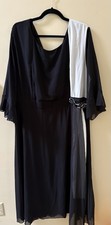 Women’s Plus Size Black Dress Fits Like 3X Black With White