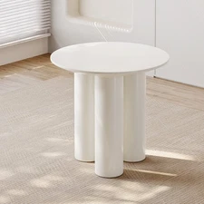 30" Round Dining Table White Modern Kitchen Table Small Dining Room Table for 2
