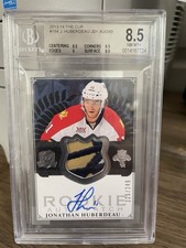2013 14 UD The Cup Jonathan Huberdeau Auto Patch BGS 8.5 Rookie Rc /249 3 Clrs