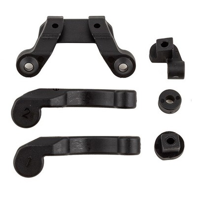 Team Associated #91978 RC10B6.4 Front Wing Mount, Fan Mounts, and Battery Brace
