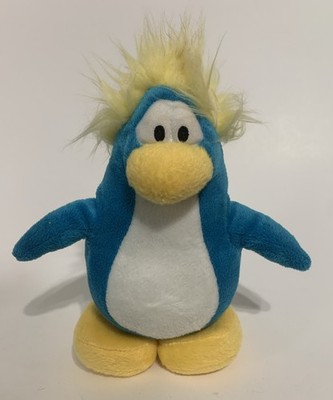 Disney Club Penguin 8  Blue Yellow Headband Stuffed Plush Toy Jakks Pacific