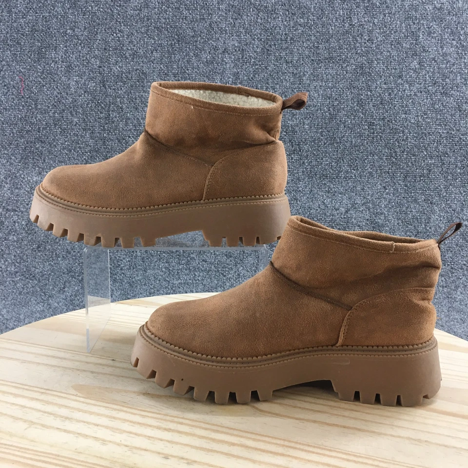 Botas DV by Dolce Vita para mujer 8 piel de oveja beige puntera redonda informales Foto 2 de 4