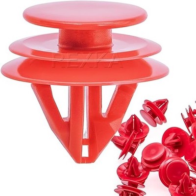10pcs Red Nylon Upper Quarter Trim & Overhead Console Clip 90467- Color: 10pcs