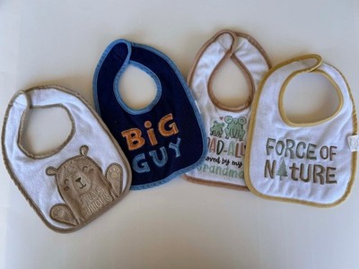Baby boy feeding/burping bibs 4 in 1 Bundle pack (Assorted Brands & Colors)
