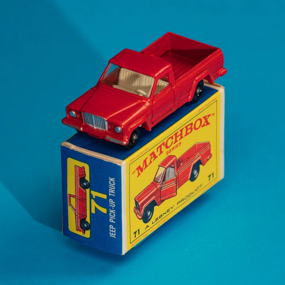 Matchbox Regular Wheels / MB 71 B2 Jeep Pick-Up Truck / 1964 MIB / Boxed - Image 2 of 4