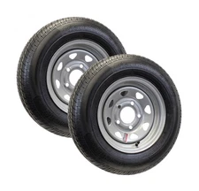 eCustomrim 2-Pack Radial Trailer Tire On Rim ST145R12 ST145/R12 Load Range D ...