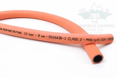 High Pressure LPG Gas Hose  8mm (5/16") EN16436-1   Butane Propane Caravan - Image 1 of 4