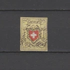 Switzerland 1850 Mi 8II Rayon II 10 Rp used sign. ABT BPP full margins (stein D)