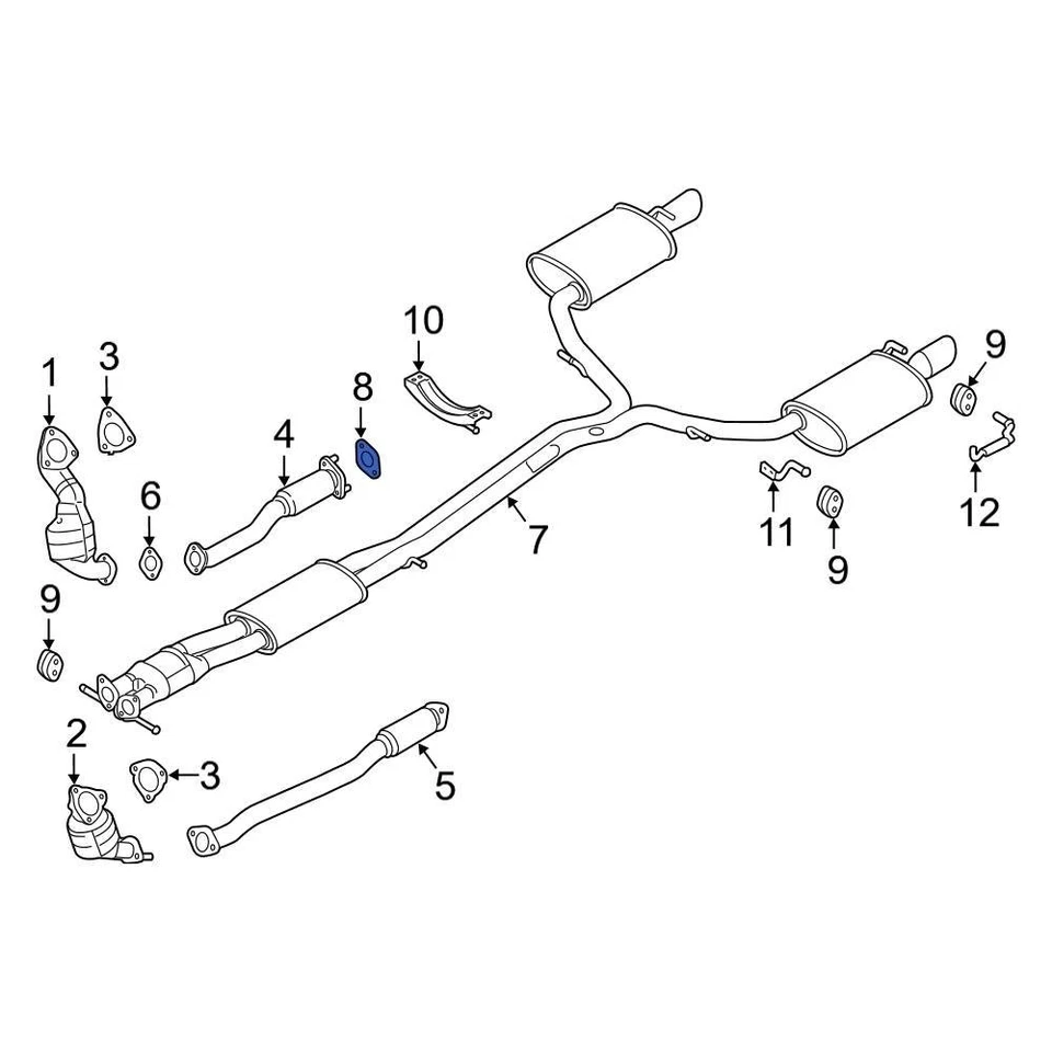 For Ford Explorer 2011-2019 Ford 7T4Z9450AA Front Left Exhaust Crossover Gasket Foto 4 de 4