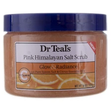 Dr Teal's Pink Himalayan Glow & Radiance Salt Scrub, Citrus, 16 oz