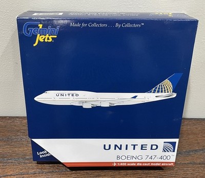 Gemini Jets 1:400 scale die-cast Model United Airlines Boeing 747-400, GJUAL1067