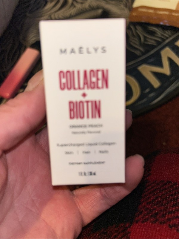 Maelys Collagen + Biotin Orange Peach Supercharged Liquid Collagen Supplement 
