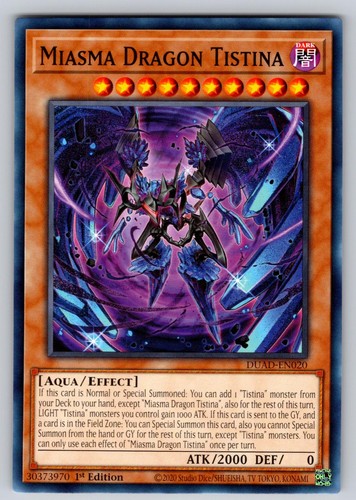 Miasma Dragon Tistina DUAD-EN020 Common 1st Edition Yu-Gi-Oh! Duelist's Advance