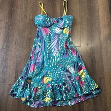 Catherine Malandrino Multicolor Silk /rayon Dress Blue Size 8 Vintage