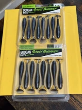 Lot of 2 Googan Baits Saucy Swimmer 3.3”   Pro Blue Red