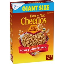 Honey Nut Cheerios, Heart Healthy Gluten Free Breakfast Cereal Whole 27.2 oz