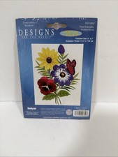 2005 Janlynn Designs for Needle Embroidery Kit 004-0852 FLORAL EMBROIDERY- NIP 