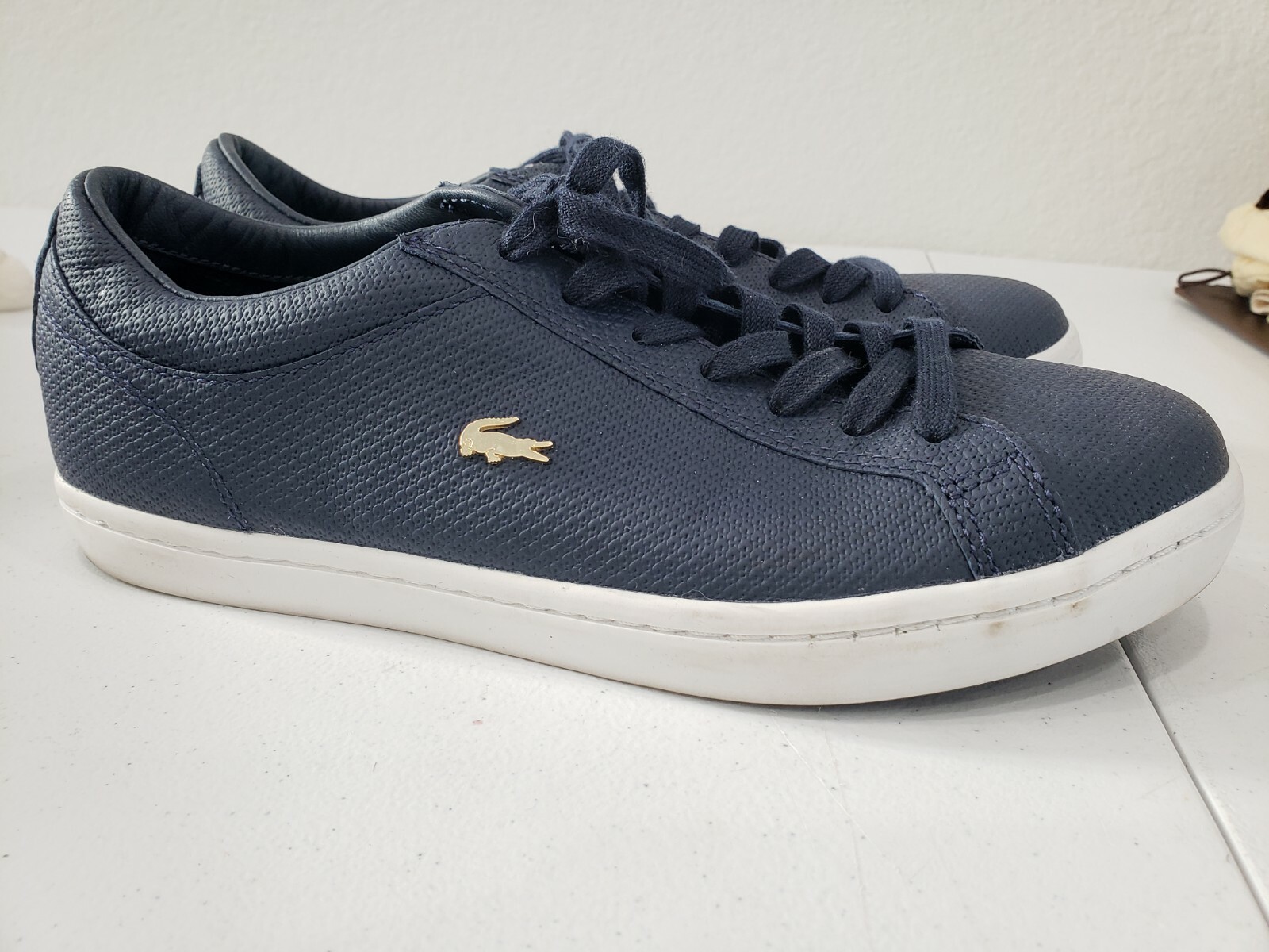 Womens Lacoste Shoes Size 8 Navy Blue 