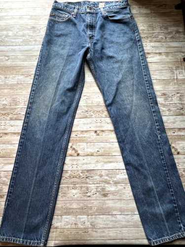 Vintage Levis 505 Jeans 34x36 Herren normale Passform gerades Bein blau Baumwolle Fledermaus-Etikett - Bild 1 von 14