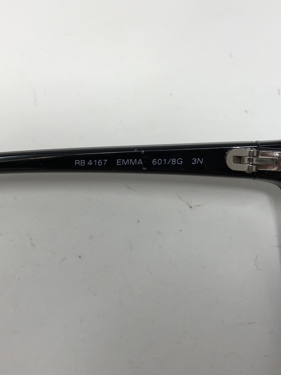 RAY-BAN EMMA RB4167 601/8G Sunglasses Frame Italy Polished Black