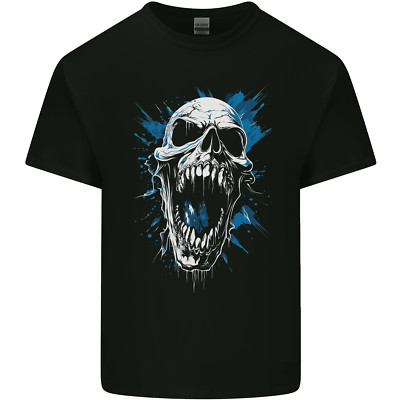 Screaming Skull Gothic Horror Gothic Heavy Metal Kinder T-shirt Jungen Mädchen
