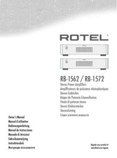 Rotel RB-1562 Amplificatore Manuale del proprietario