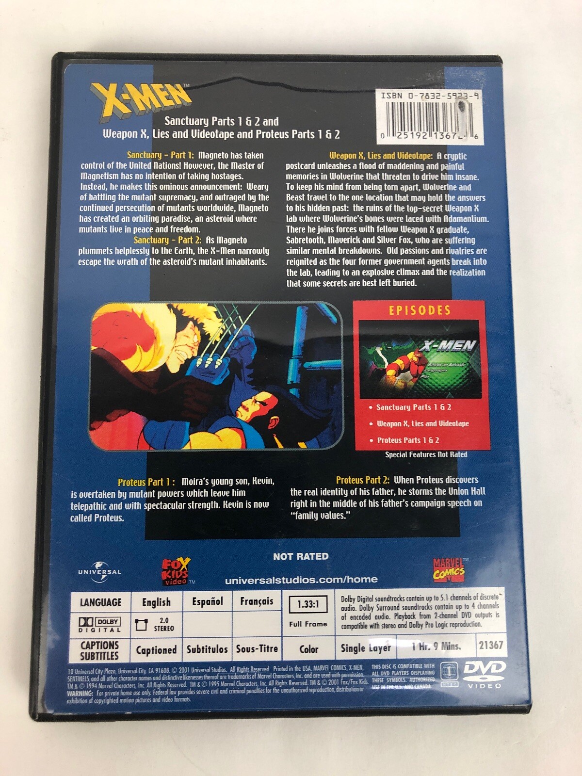 XMen * Sanctuary Part 1 2/Proteus Part 1 2/Weapon X, Lies and