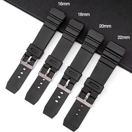 Replacement For Casio Class Digital Watch with Resin Strap in Black 12-18mm - Bild 1 von 9