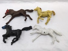 Lot Of 4 Vintage Timpo Toy Horse Plastic Toys 2 1/2" - 3 1/2"