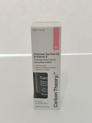 Carbon Theory Charcoal, Tea Tree Oil & Vitamin E Overnight Detox Serum1 oz