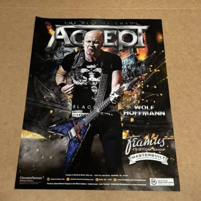 Wolf Hoffmann of ACCEPT - FRAMUS GUITARS - 2018 Print Advertisement